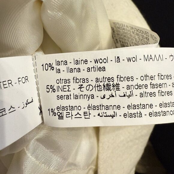 Zara Oversized Textured Wool Blend Coat Women XL Ivory Long Jacket Blazer NEW - Picture 11 of 16